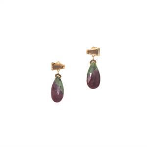 NEW HAILEY GERRITS women's dahlia earrings in ruby zoisite